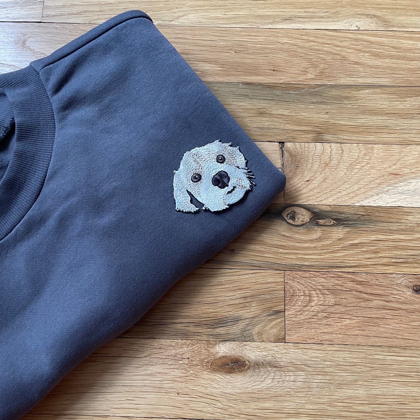 Custom Pet Embroidered Patch Sweatshirt