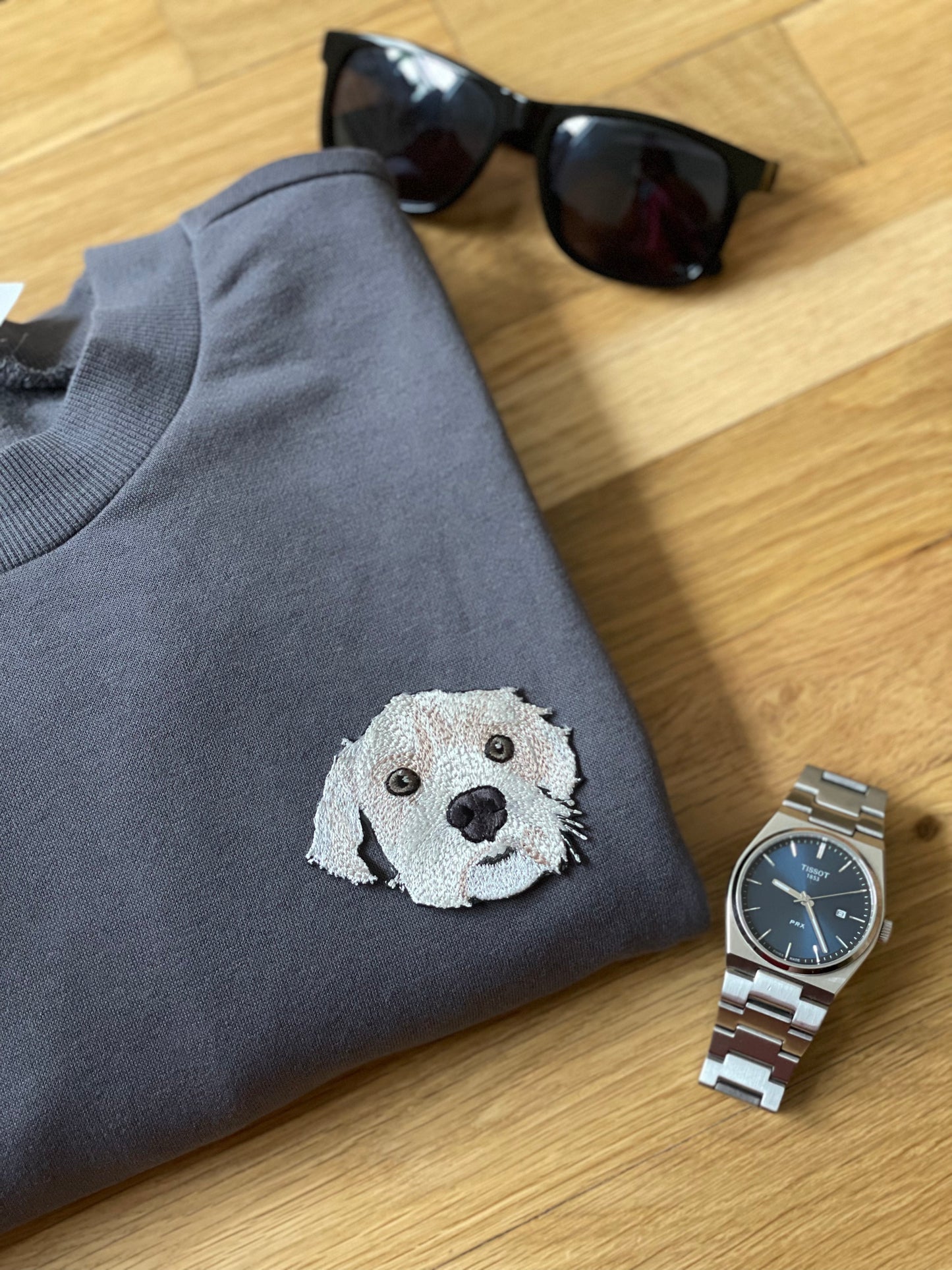Custom Pet Embroidered Patch Sweatshirt