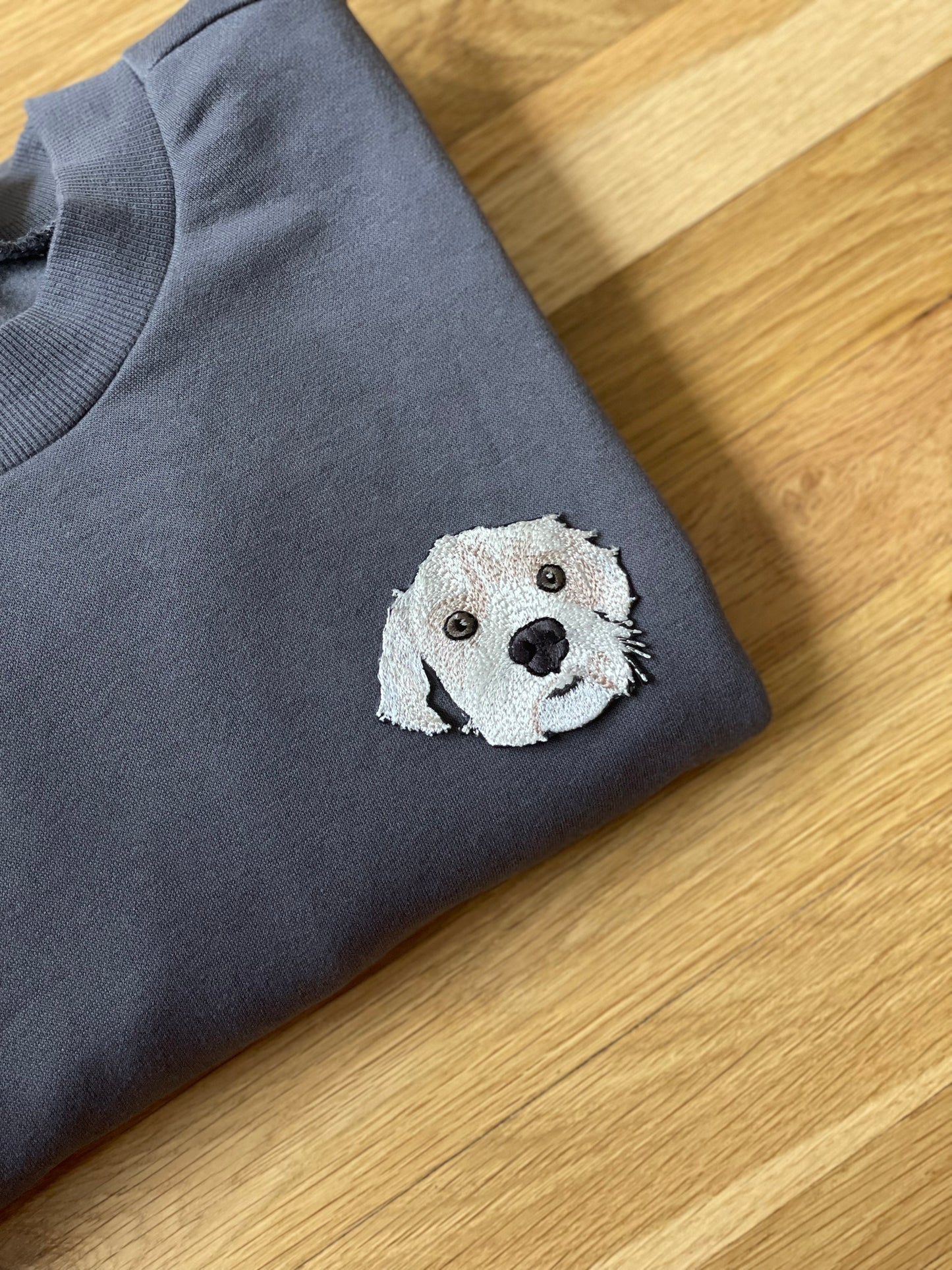 Custom Pet Embroidered Patch Sweatshirt