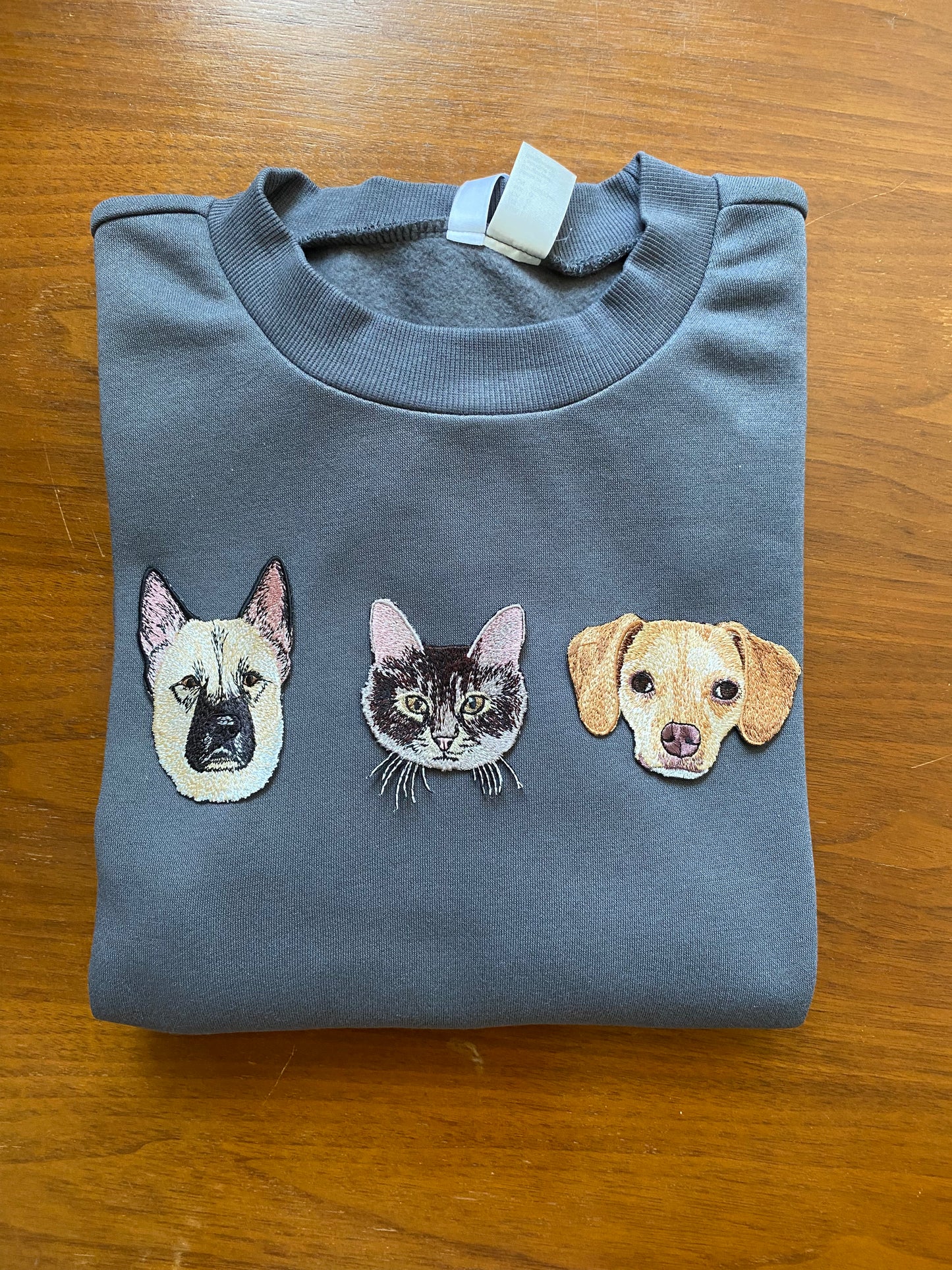 Custom Pet Embroidered Patch Sweatshirt