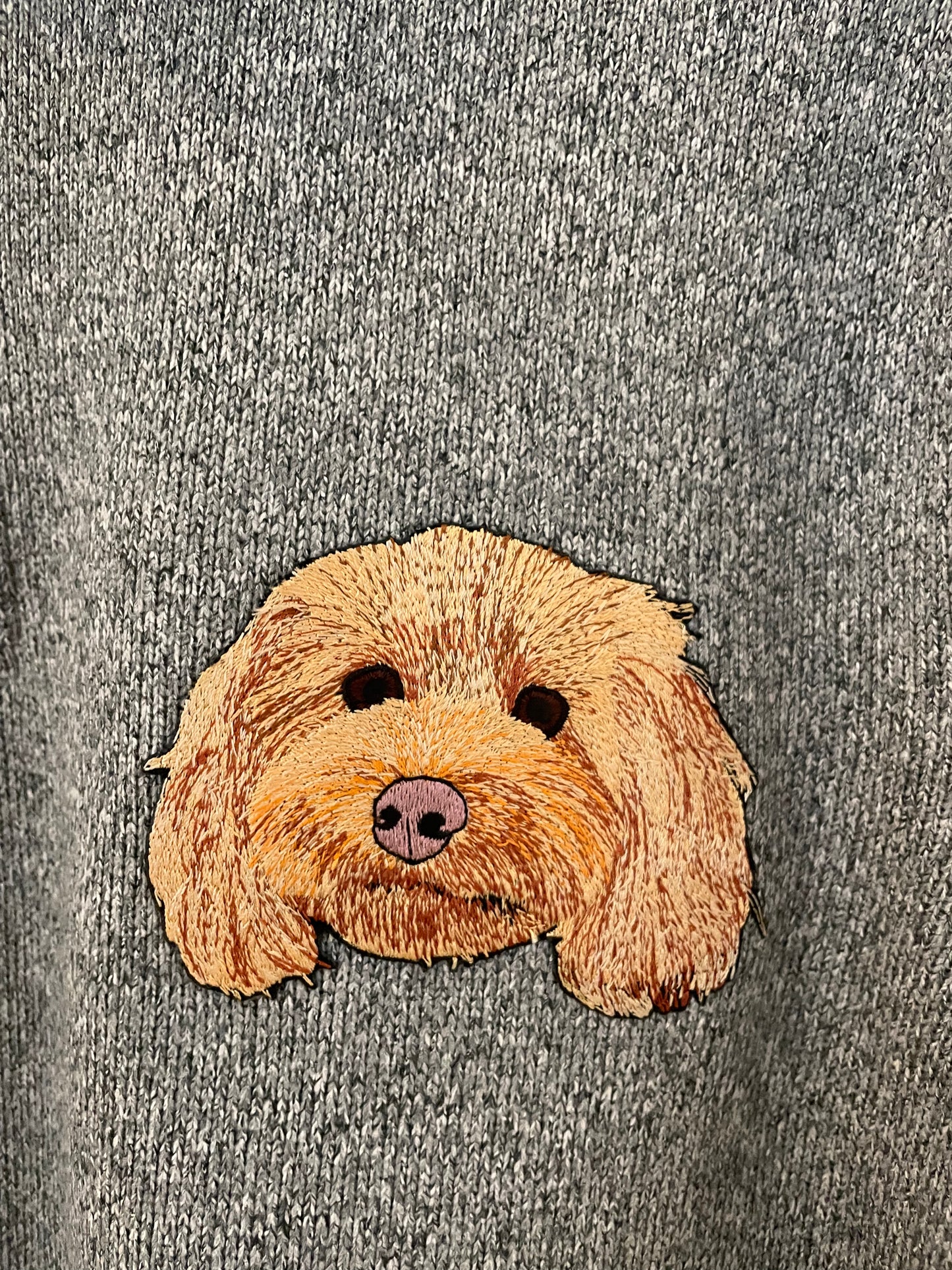 Custom Pet Embroidered Patch Quarter Zipper
