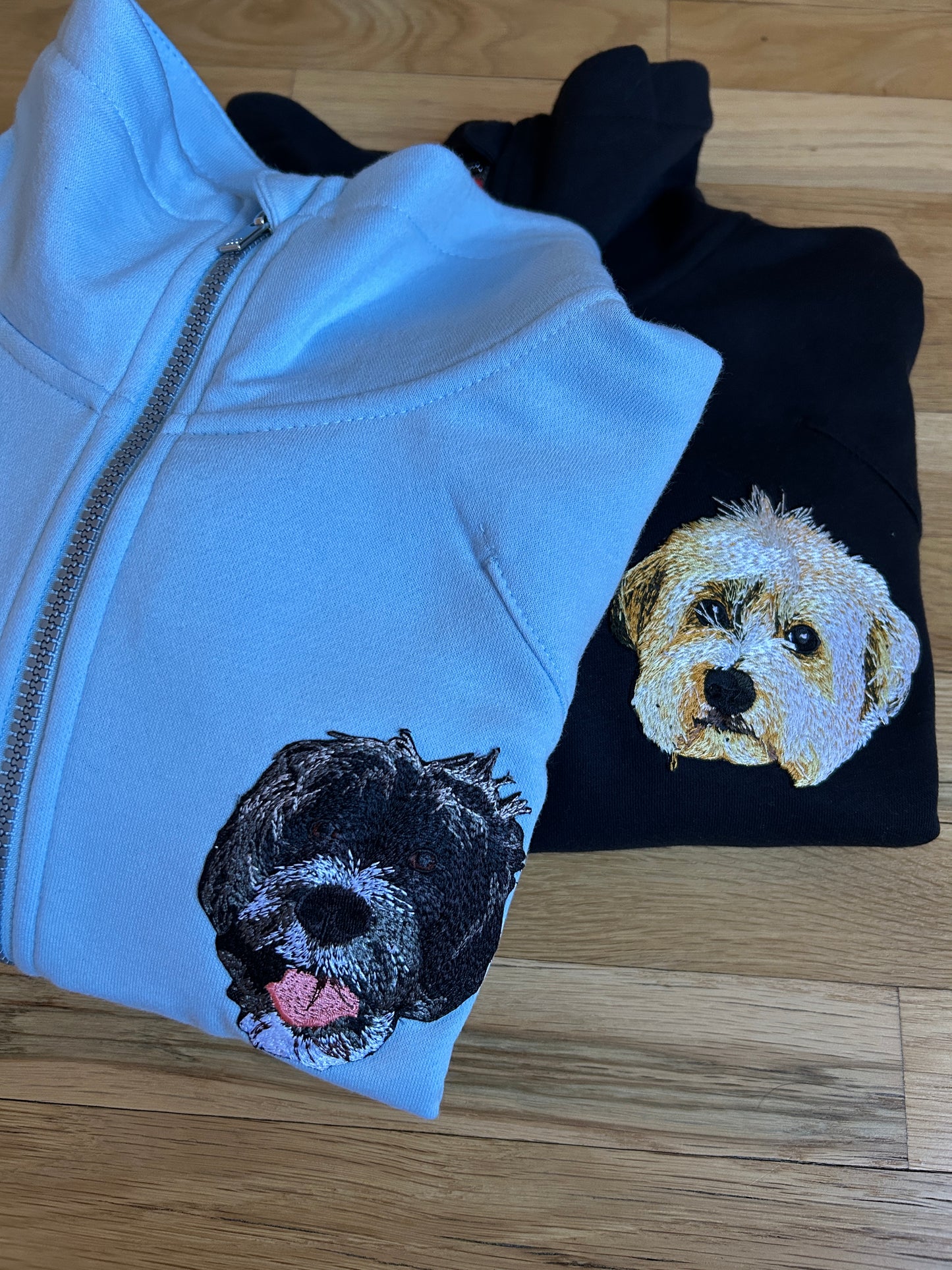 Custom Pet Embroidered Patch Quarter Zipper